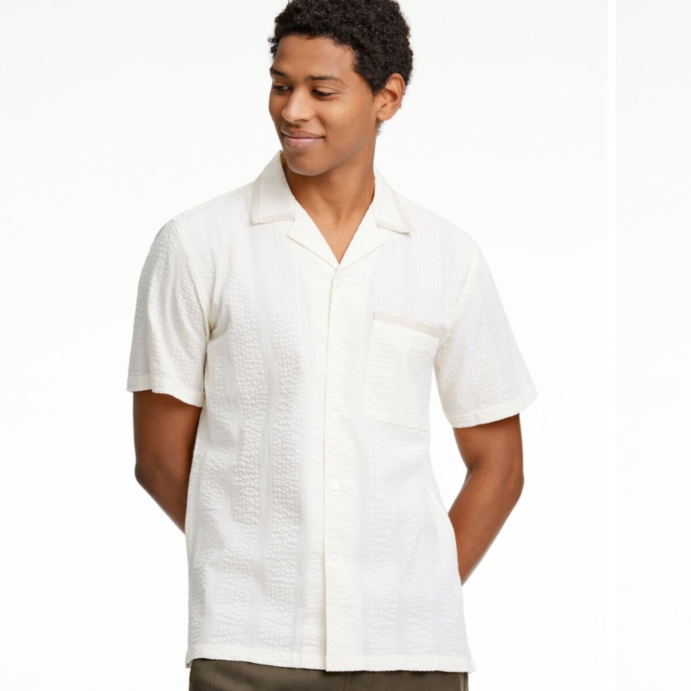 Men's White Resort Short Sleeve Shirt